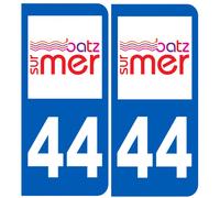 Immatriculation 44 Batz Sur Mer - Sticker/Autocollant