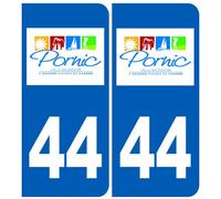Immatriculation 44 Pornic - Sticker/Autocollant