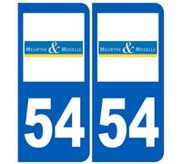 Immatriculation 54 (Meurthe-Et-Moselle) - Sticker/Autocollant