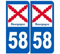 immatriculation 58 Bourgogne - Sticker/autocollant