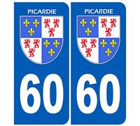 immatriculation 60 la Picardie - Autocollant/Sticker