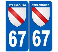 Immatriculation 67 Strasbourg - Sticker/Autocollant