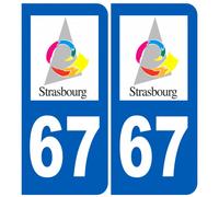 Immatriculation 67 Strasbourg - Sticker/Autocollant