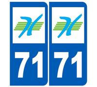 Immatriculation 71 (Saône-Et-Loire) - Sticker/Autocollant