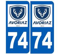 immatriculation 74 Avoriaz - Sticker/autocollant