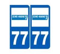 Immatriculation 77 (Seine-Et-Marne) - Sticker/Autocollant