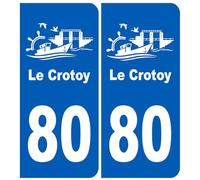 immatriculation 80 Le Crotoy - Sticker/autocollant