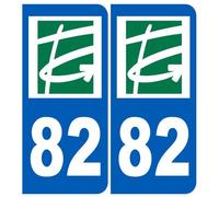 Immatriculation 82 (Tarn-Et-Garonne) - Sticker/Autocollant