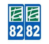 Immatriculation 82 (Tarn-Et-Garonne) - Sticker/Autocollant