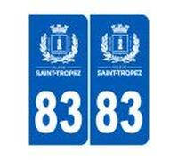 Immatriculation 83 Saint-Tropez - Sticker/Autocollant