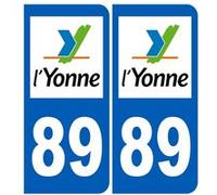 immatriculation 89 (Yonne) - Sticker/autocollant