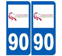 Immatriculation 90 (Territoire-De-Belfort) - Sticker/Autocollant