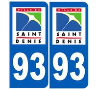 Immatriculation 93 Saint-Denis - Sticker/Autocollant