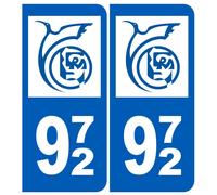 Immatriculation 972 (Martinique) - Sticker/Autocollant