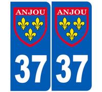 Immatriculation Anjou 37 Indre et Loire - Sticker