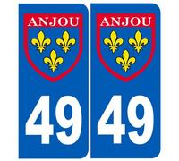 Immatriculation Anjou 49 Maine Et Loire - Sticker/Autocollant