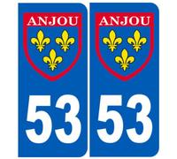 Immatriculation Anjou 53 Mayenne - Sticker