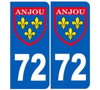 Immatriculation Anjou 72 Sarthe - Sticker