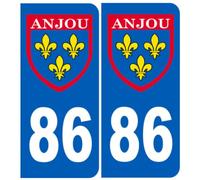 Immatriculation Anjou 86 Vienne - Sticker