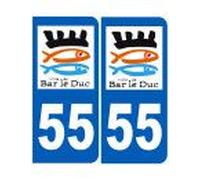 Immatriculation Bar-Le-Duc 55 - Sticker/Autocollant