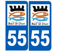 Immatriculation Bar-Le-Duc 55 - Sticker/Autocollant