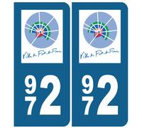 Immatriculation Fort De France 972 - Sticker/Autocollant