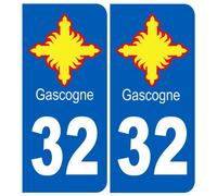 Immatriculation Gascogne 32 Gers - Sticker/Autocollant