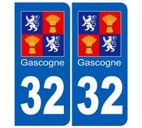 Immatriculation Gascogne32 Gers - Sticker/Autocollant
