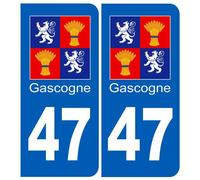 Immatriculation Gascogne47 Lot-Et-Garonne - Sticker/Autocollant