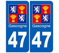 immatriculation Gascogne47 Lot-et-Garonne - Sticker/autocollant