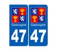Immatriculation Gascogne47 Lot-Et-Garonne - Sticker/Autocollant