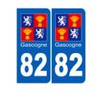 Immatriculation Gascogne82 Tarn-Et-Garonne - Sticker/Autocollant