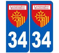 Immatriculation Languedoc-Roussillon 34 - Sticker
