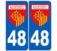 Immatriculation Languedoc-Roussillon 48 - Sticker