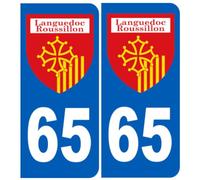Immatriculation Languedoc-Roussillon 65 - Sticker