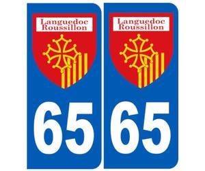 Immatriculation Languedoc-Roussillon 65 - Sticker