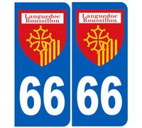 Immatriculation Languedoc-Roussillon 66 - Sticker