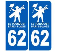 Immatriculation Le Touquet-Paris-Plage 62 - Sticker/Autocollant