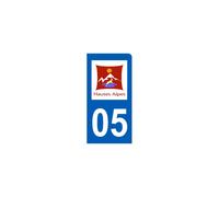 Immatriculation Motard 05 Hautes Alpes (6x3cm) - Sticker/Autocollant