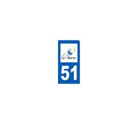 Immatriculation Motard 51 La Marne - Sticker/Autocollant