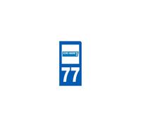 Immatriculation Motard 77 Seine-Et-Marne - Sticker/Autocollant