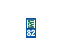 Immatriculation Motard 82 Tarn-Et-Garonne - Sticker/Autocollant