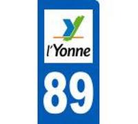 Immatriculation Motard 89 Yonne - Sticker/Autocollant