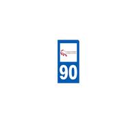 Immatriculation Motard 90 Territoire De Belfort - Sticker/Autocollant