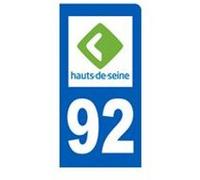 immatriculation motard 92 Hauts-de-Seine - Sticker/autocollant