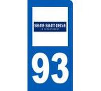 Immatriculation Motard 93 Seine-Saint-Denis - Sticker/Autocollant