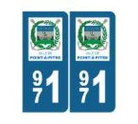 Immatriculation Pointe-À-Pitre 971 - Sticker/Autocollant