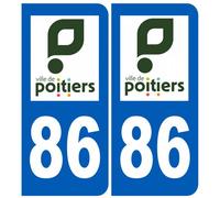 Immatriculation Poitiers 86 - Sticker/Autocollant