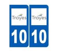 Immatriculation Troyes 10 - Sticker/Autocollant