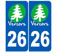immatriculation Vercors 26 la Drôme - Autocollant/Sticker